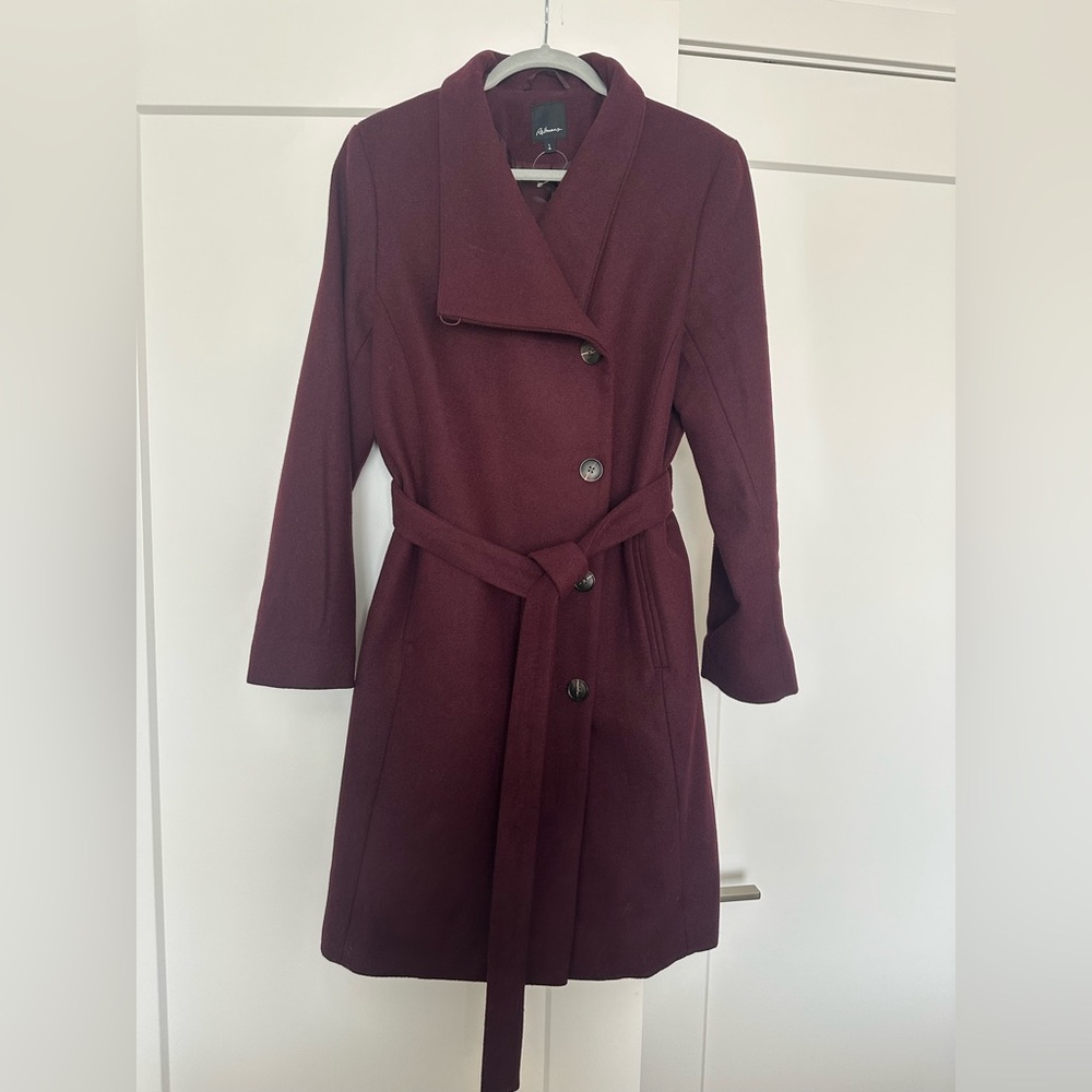 Burgundy red pea coat from Reitmans. Size large